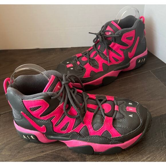 Nike Girls Air Slant Pink Gray Lace Up High Top Sneakers Size 7Y - Picture 5 of 10